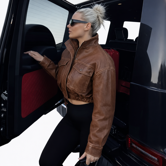 Women Fur Brown Jacket